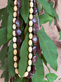 Yellow Jade Beaded Necklace Hand Knotted on Silk Thread