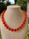 Orange Quartz Handmade Beaded Necklace
