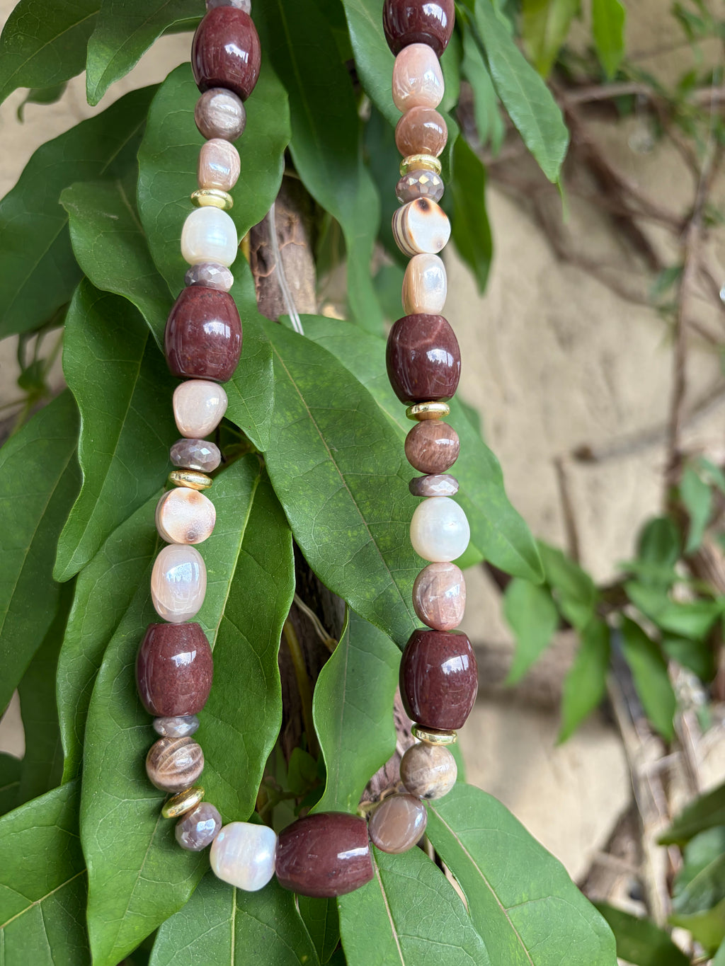 Chocolate Brown Multi-stone Necklace