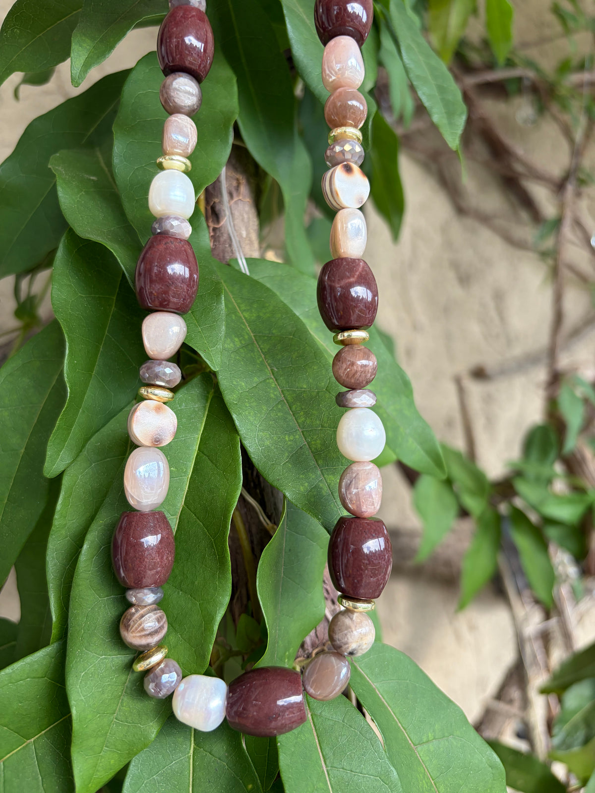 Chocolate Brown Multi-stone Necklace