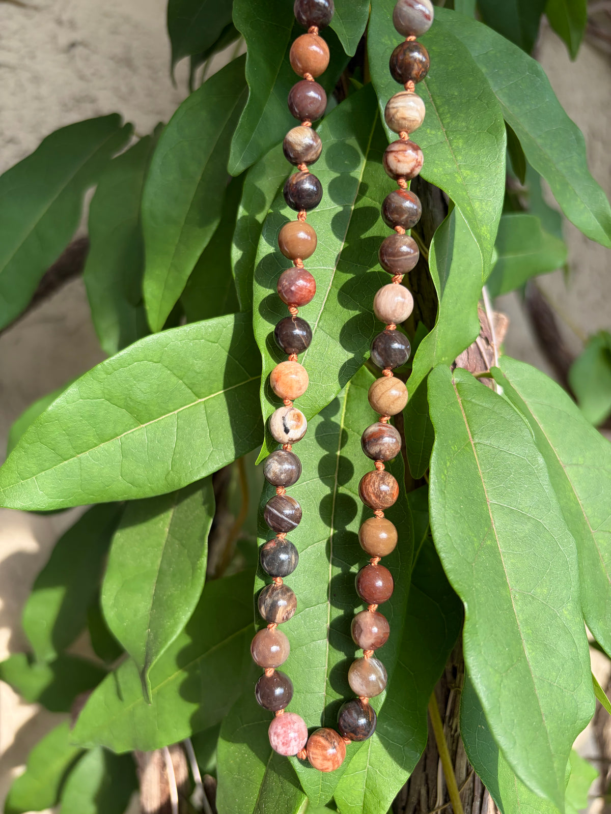 Brown Stone Handmade Beaded Necklace