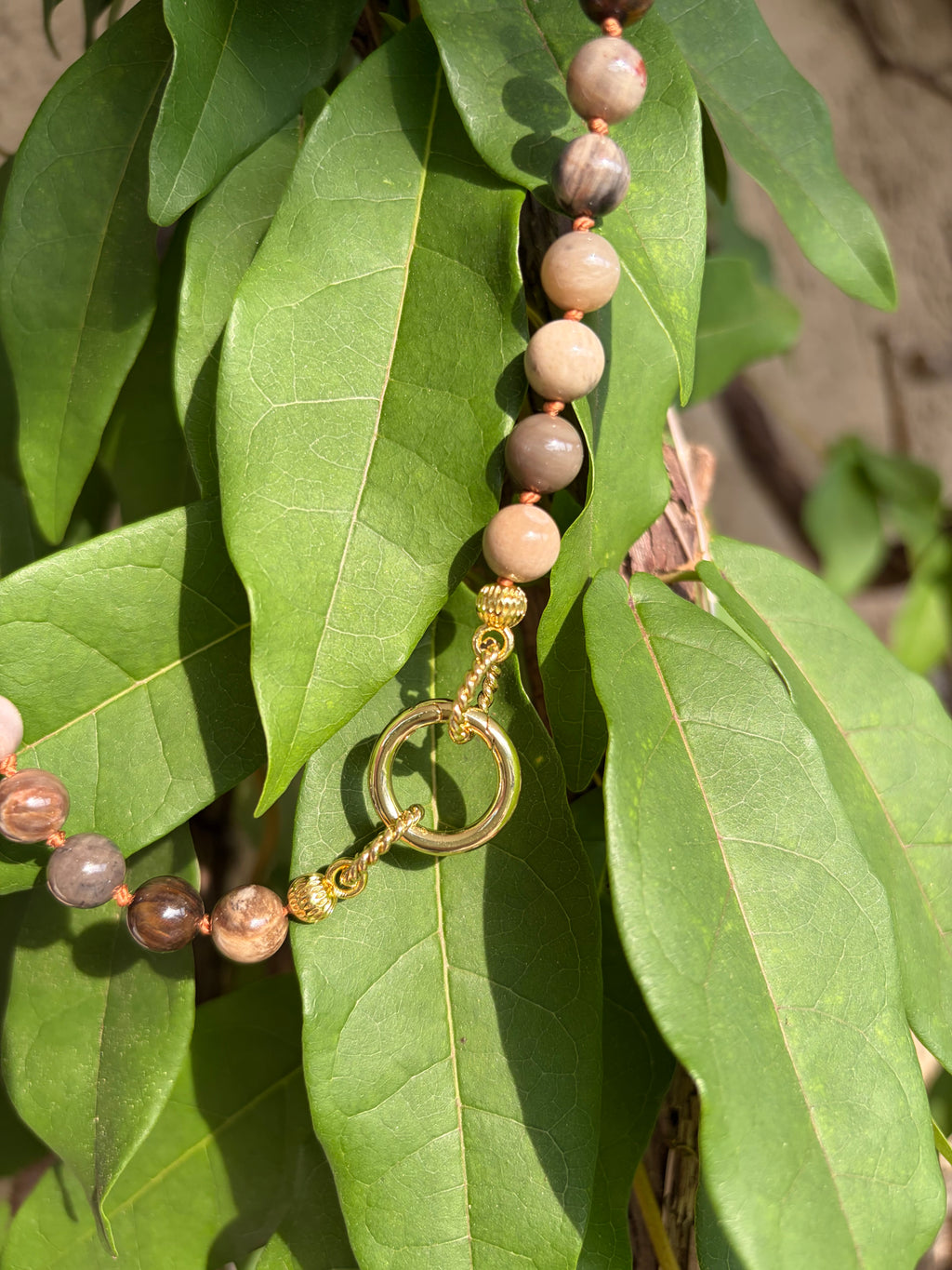 Brown Stone Handmade Beaded Necklace
