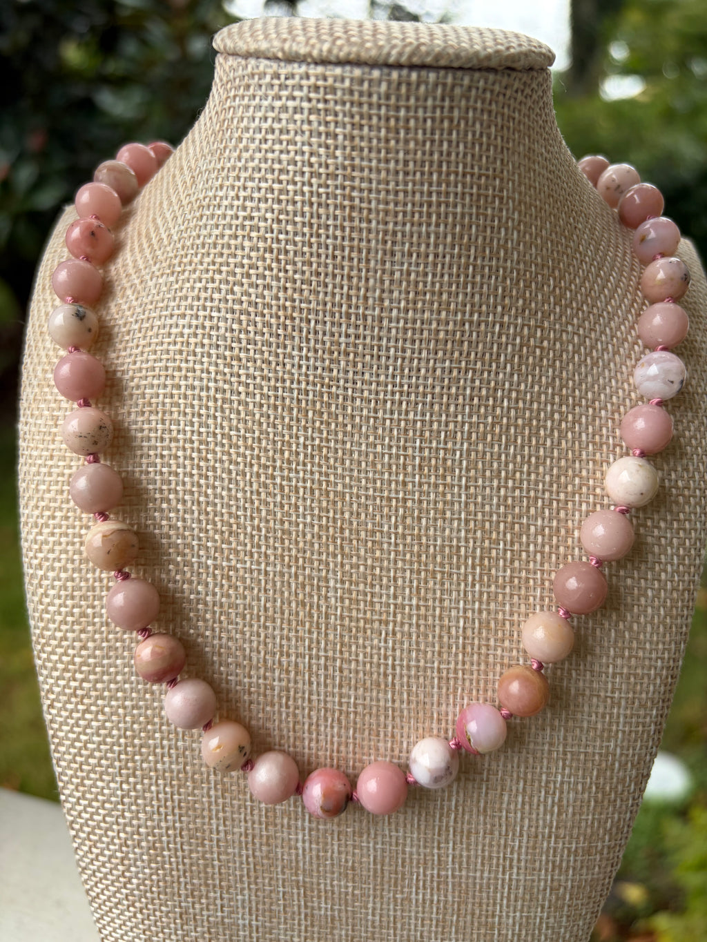 Pink Handmade Beaded Necklace