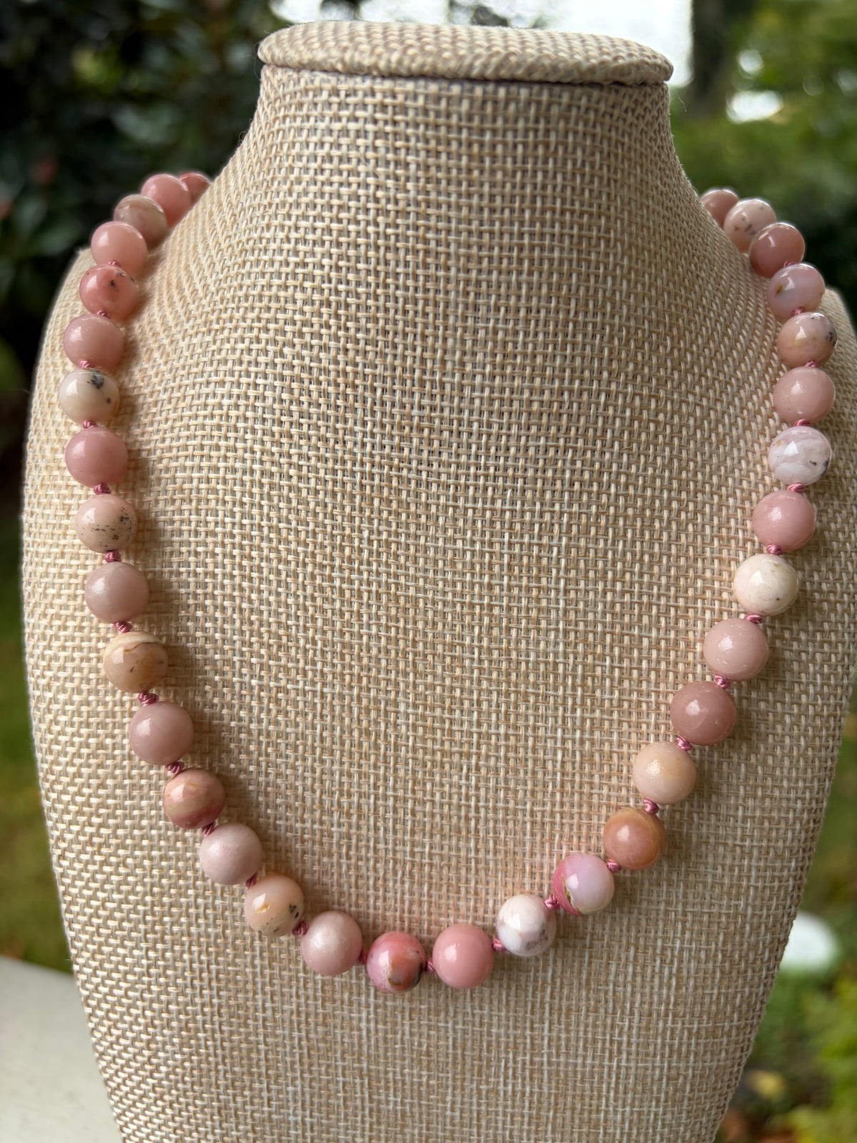 Pink Handmade Beaded Necklace