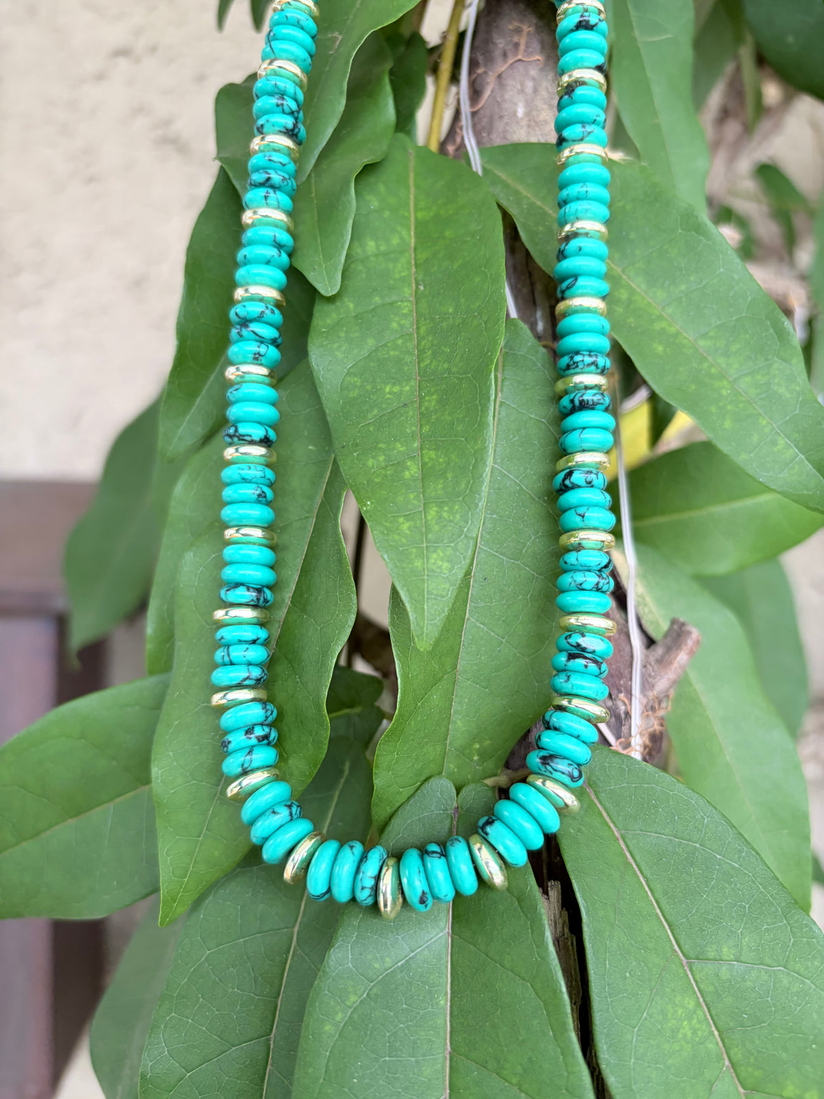 Green/Blue Turquoise Handmade Necklace