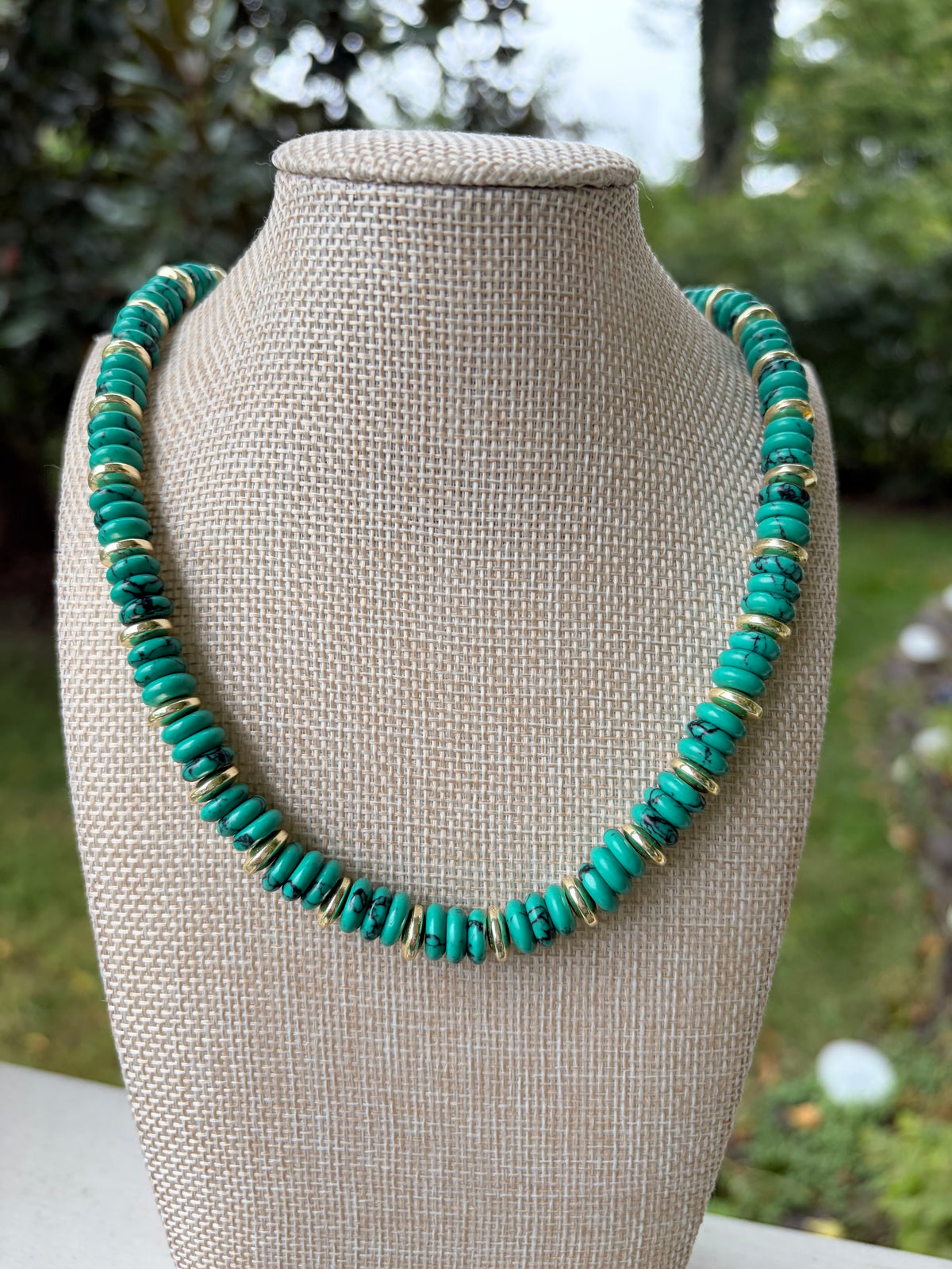 Green/Blue Turquoise Handmade Necklace