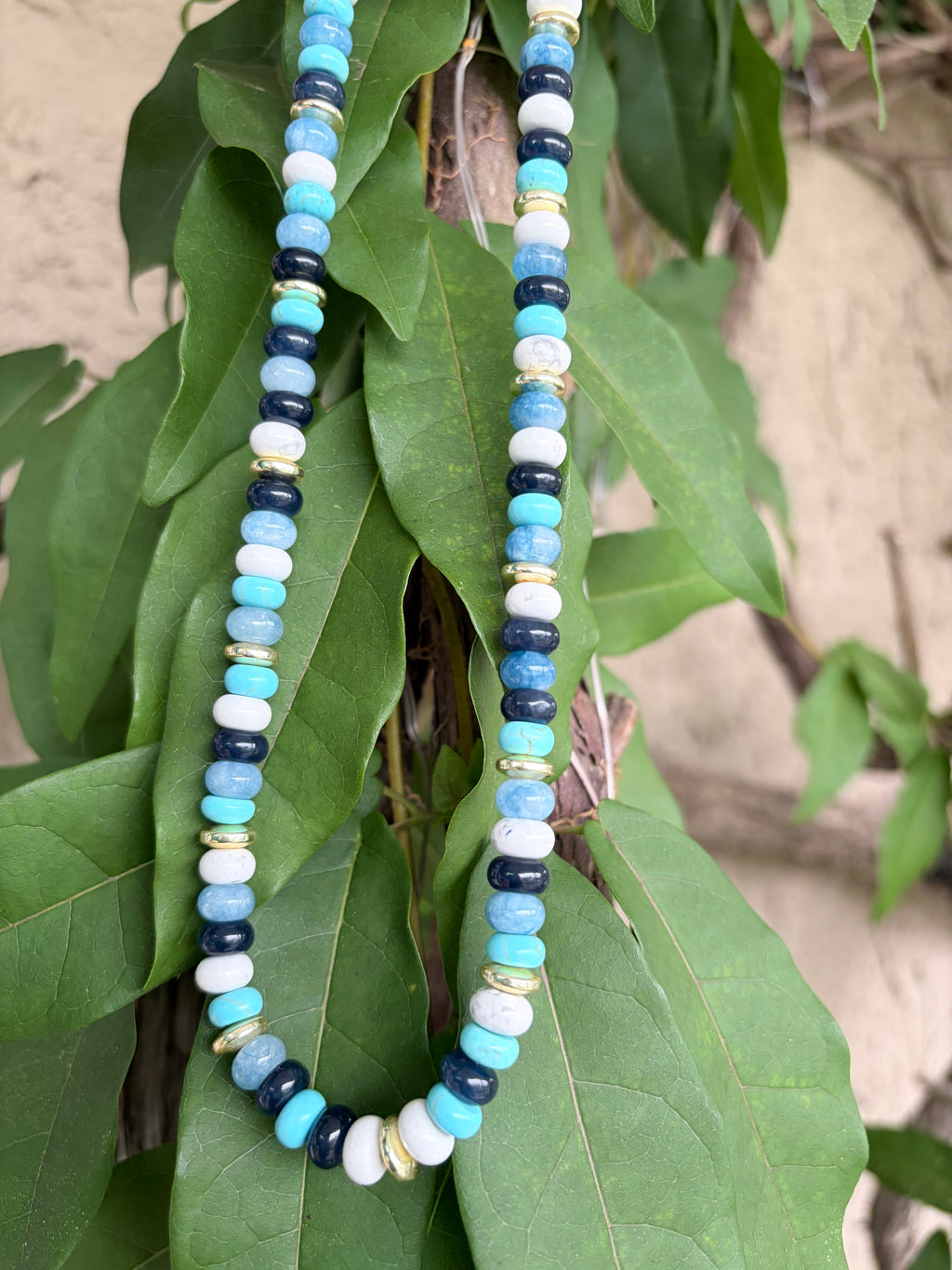 Blue Handmade Candy Necklace