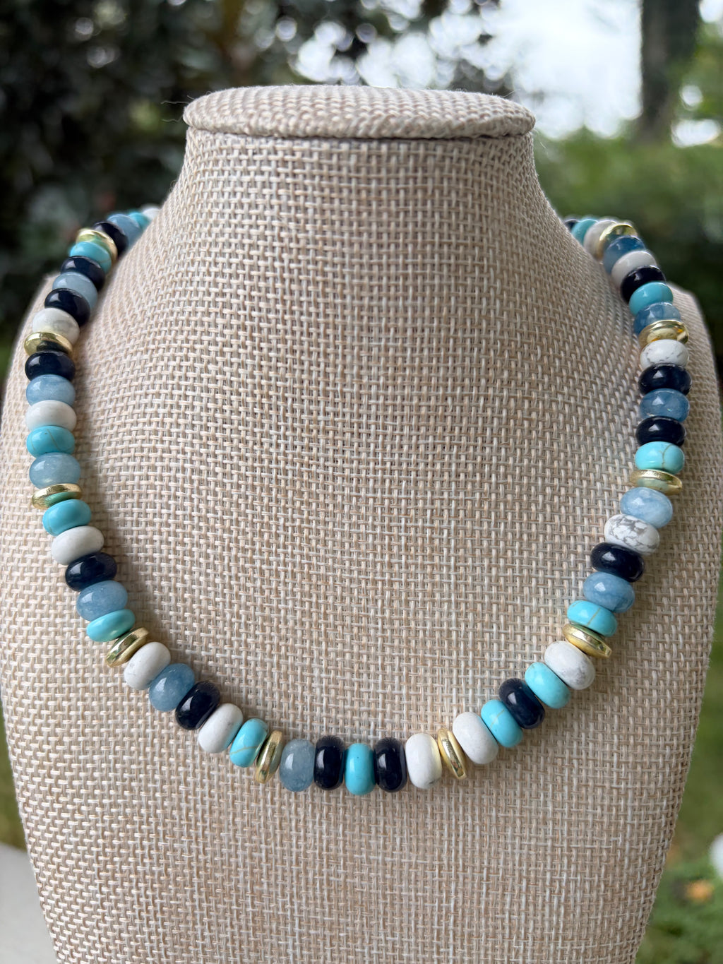 Blue Handmade Candy Necklace