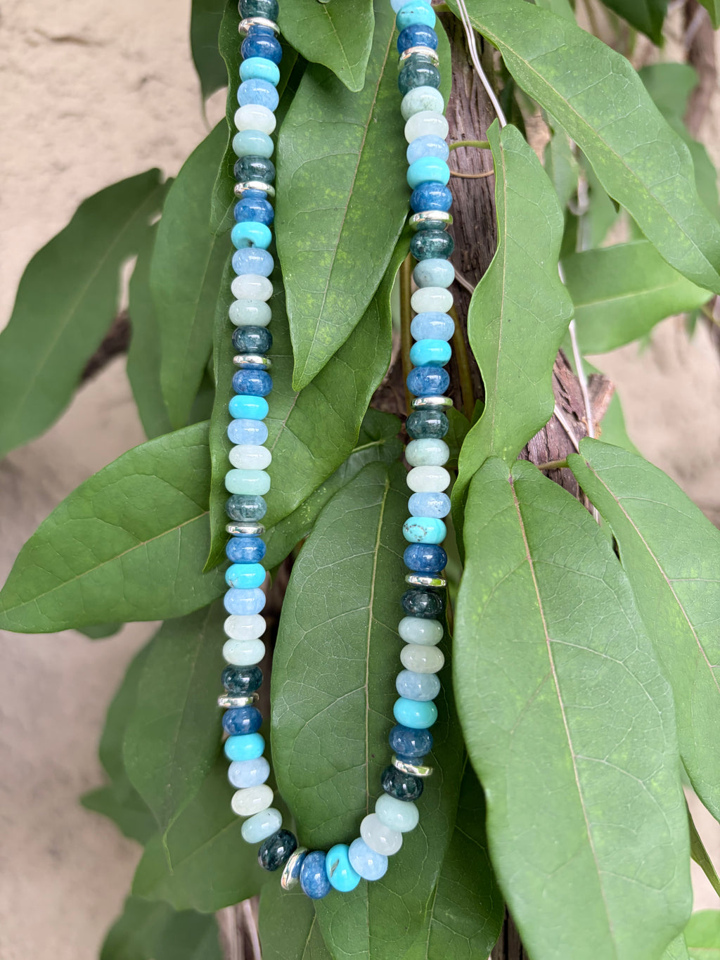 Blue Handmade Candy Necklace