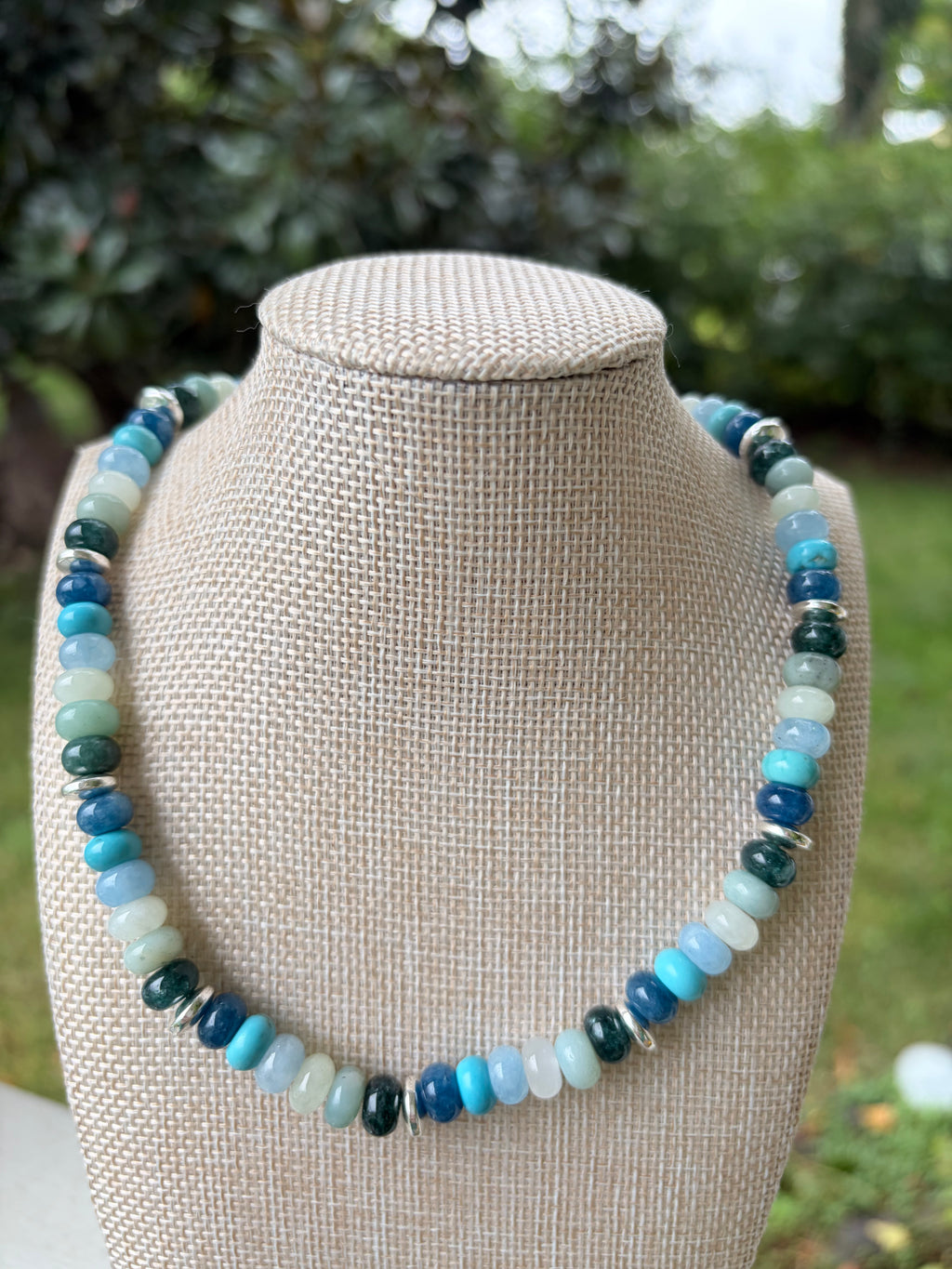 Blue Handmade Candy Necklace