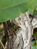 Gold Leopard Print Heart Charm