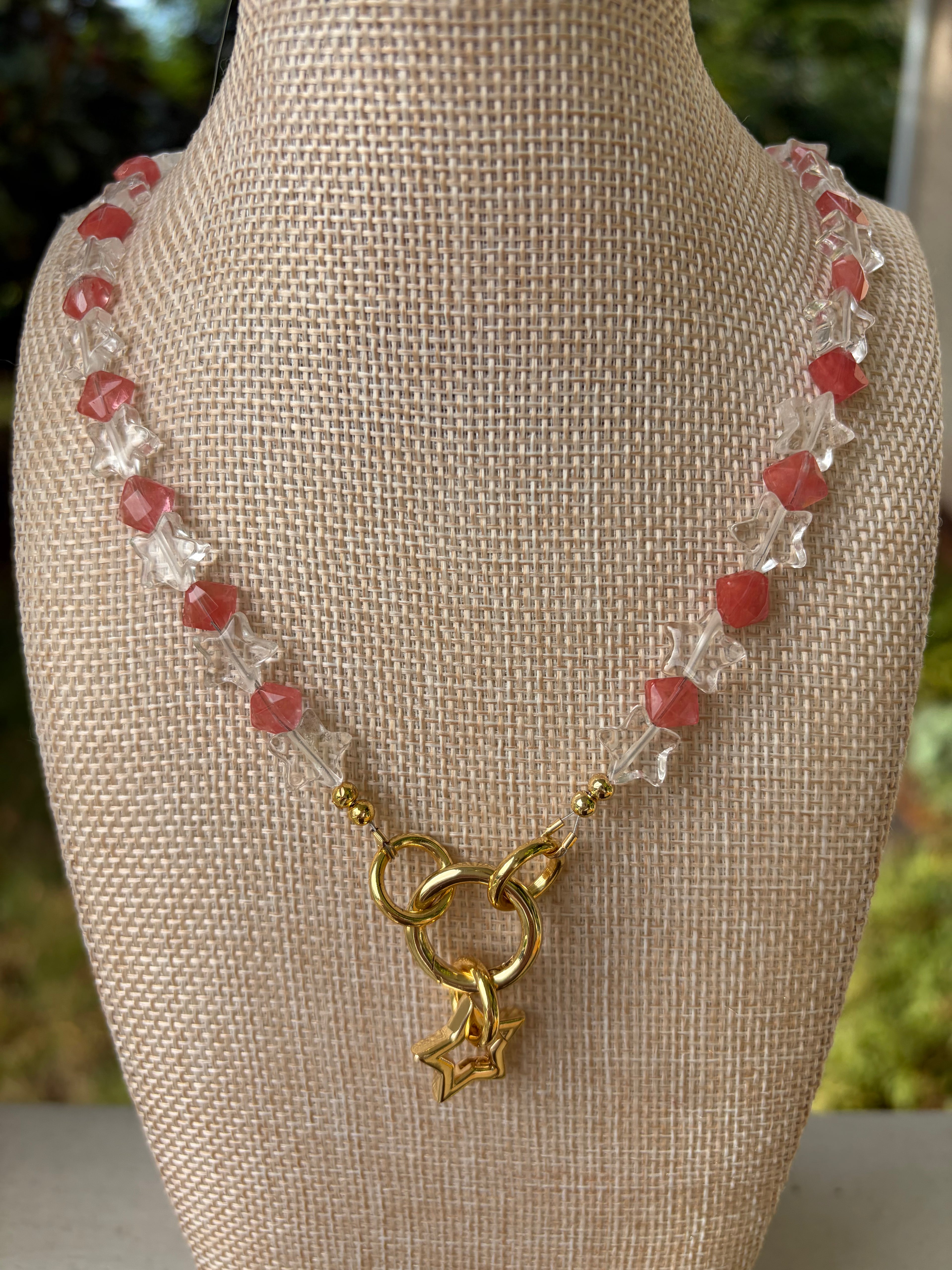 Quartz & Gold Filled Beaded Necklace