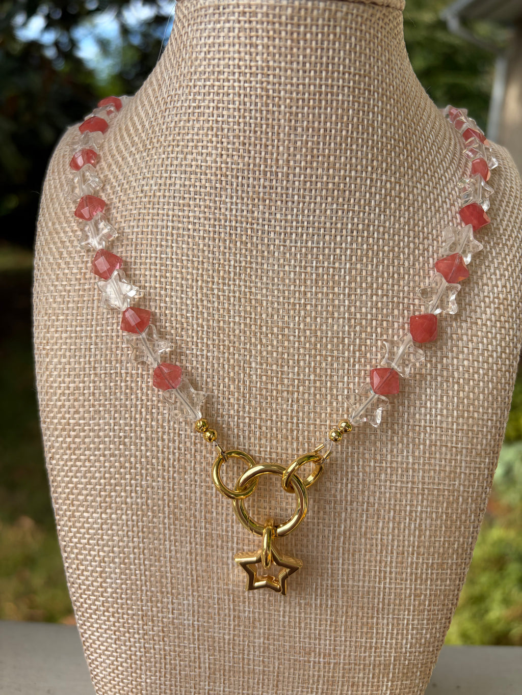 Quartz & Gold Filled Beaded Necklace