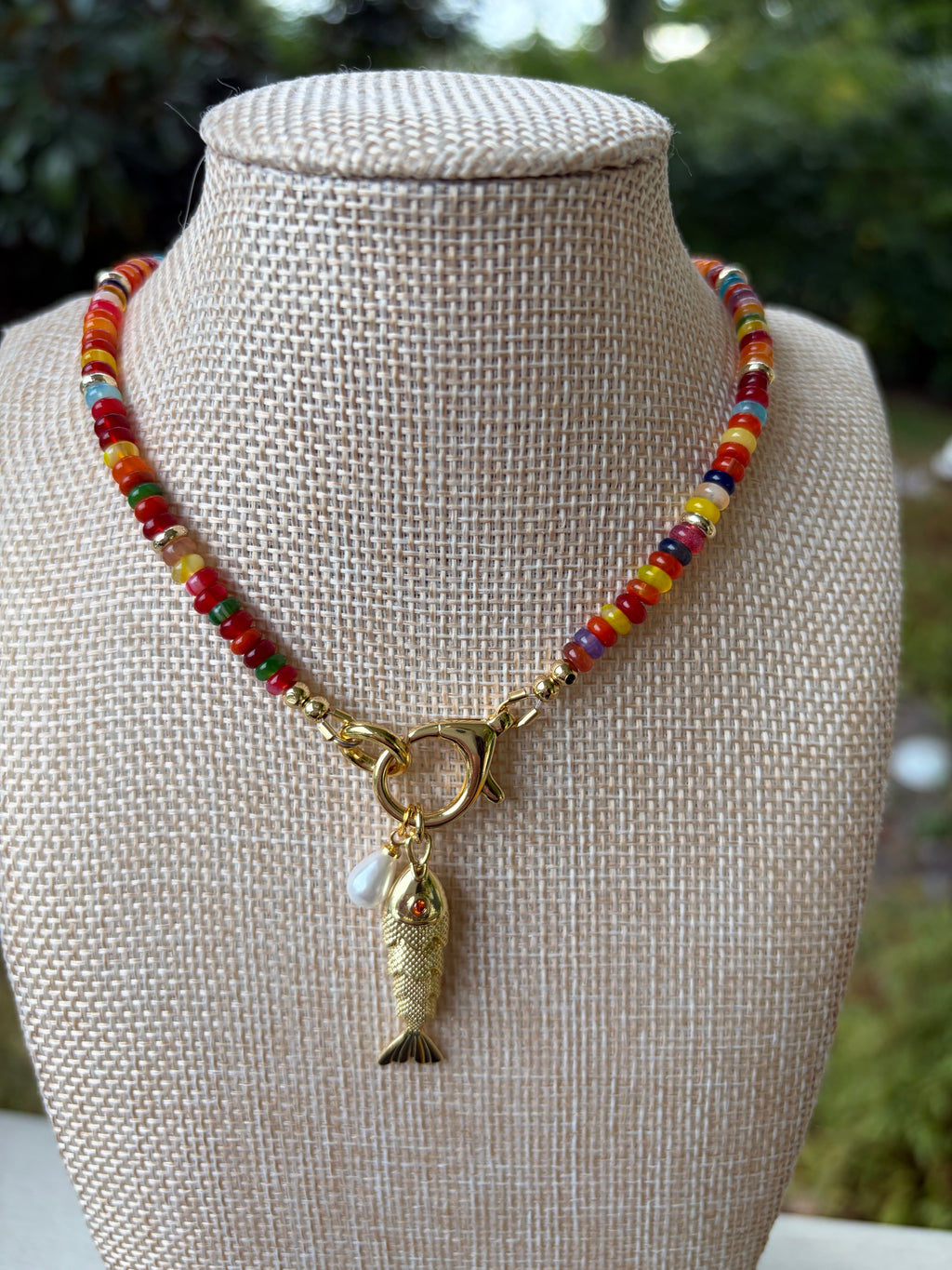 Candy Jade Gold Filled Necklace