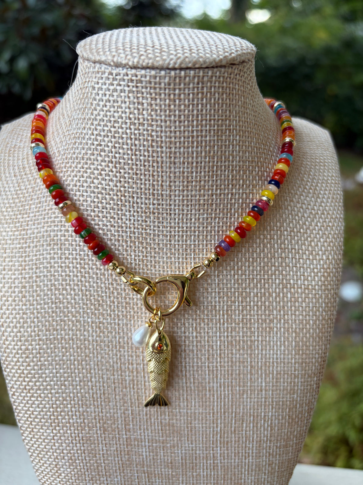 Candy Jade Gold Filled Necklace
