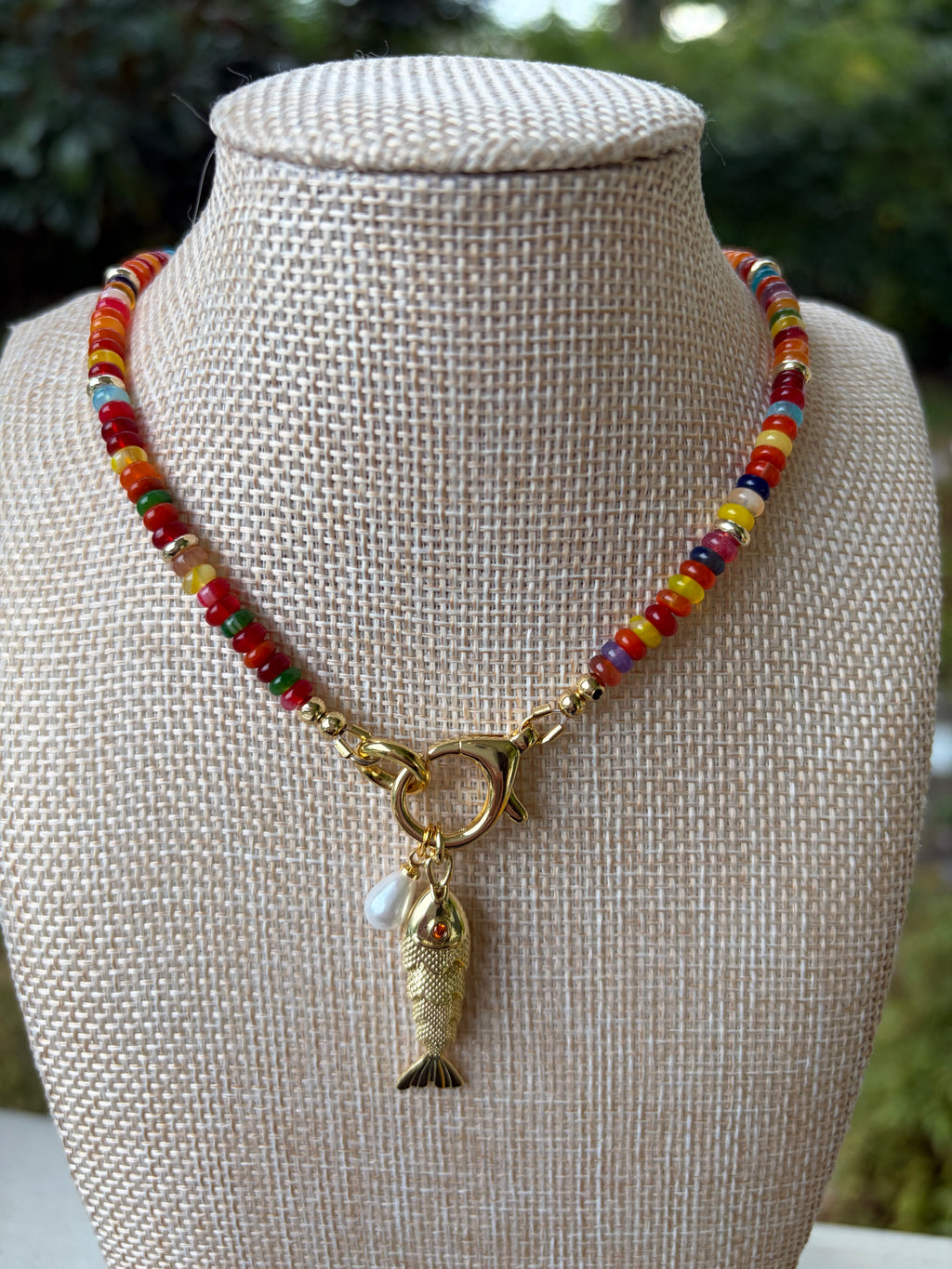 Candy Jade Gold Filled Necklace