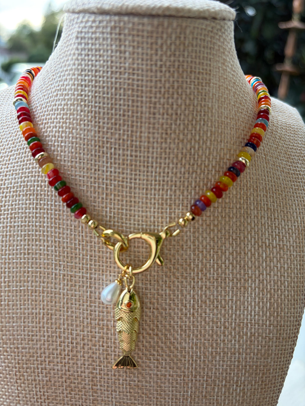 Candy Jade Gold Filled Necklace